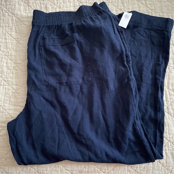 Old Navy Women’s High- Waisted Linen-blend Wide leg pants XXL - indigo - Picture 1 of 6